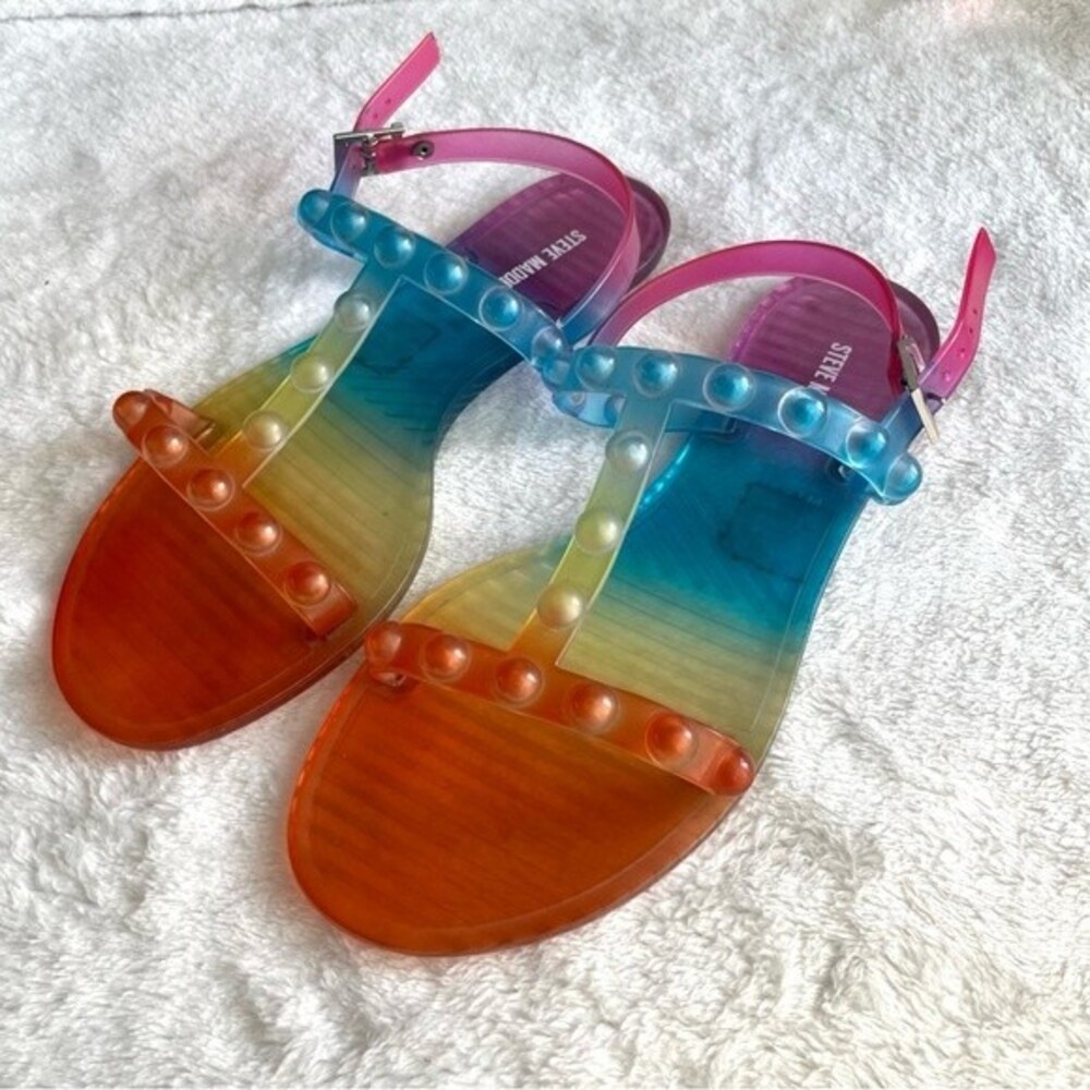 Steve Madden Lolie Rainbow Jelly Sandals